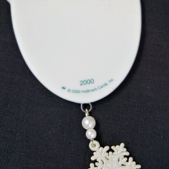 Our Christmas Together Ornament Hallmark 2000 Porcelain Skaters Couple - Picture 6 of 6